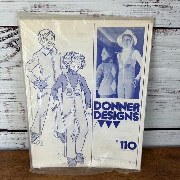 VTG Donner Designs Kids Sz 4-12 Ski Jacket Snow Jumpsuit Pant Pattern UNCUT #110 - Picture 2 of 5
